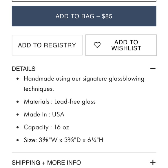 Simon Pearce Clear Glass Tumblers - Picture 6 of 6